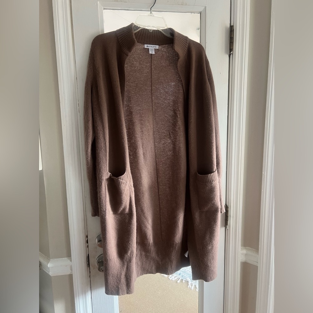 Athleta Wool Cashmere Blend oversized long cardigan